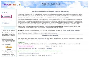 Apacheのダウンロード