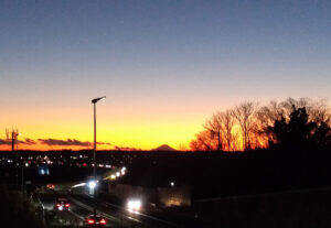 元日夕方の富士山